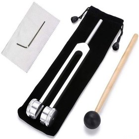 Resim Yunboo 128hz Gümüş Tunning Fork: Zihin Ve Vücut Harmoni, Meditasyon, Yoga İçin Doğal İyileştirici Ses Aleti 