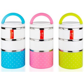 Resim Penguen Kampçılık Png-1303 3 Katlı Yemek Termosu Pembe 