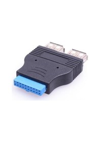Resim 19 Pin 2x USB 3.0 To 9 Pin USB 2.0 Çevirici Dönüştürücü Adaptör 