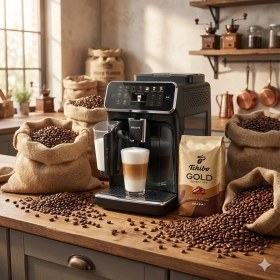 Resim Philips Lattego Tam Otomatik Kahve Makinesi Silentbrew Sessiz Teknoloji & Renkli Ekran 12 Çeşit (Sıcak & Soğuk) ve Çekirdek Kahve 