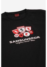 Resim Samsunspor Legacy Never Dies Baskılı T-shırt Siyah 