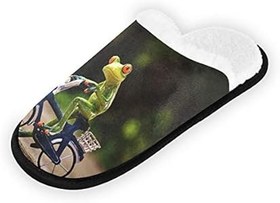 Resim Sheep Do Yoga Erkek Kadın Terlik Peluş Astar Rahat Sıcak Mercan Polar Ev Terliği İç Mekan Dış Mekan Spa için 