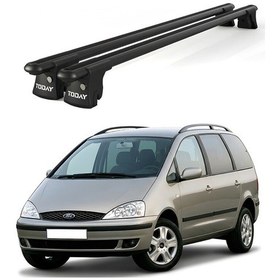 Resim Trio-ı Ford Galaxy 2001-2005 Uyumlu Siyah Kilitli Ara Atkı 135cm Port Bagaj Tavan Barı 