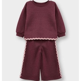Resim Defacto Kız Bebek 2li Takım Sweatshirt Alt G5093a525wnpr471 Mor-pr471 