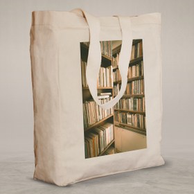 Resim Knitted Handle Canvas Bag - 5 