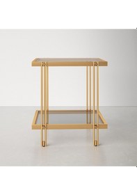 Resim Dolores Gold Metal Yan Sehpa 