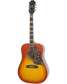 Resim Epiphone Hummingbird Pro Elektro Akustik Gitar Faded Cherry Sunb 