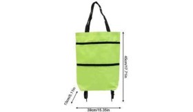 Resim Katlanabilir Tekerlekli Çantalı Çarşı Pazar Arabası Alışveriş Çantası Piknik Çantası - Lisinya 