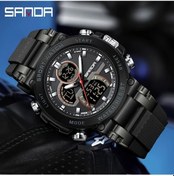 Resim Oldfriend Sanda Erkek Spor Saati Siyah Kadran Gece Işığı Su Geçirmez 50m Kronometre Alarm Diğer 