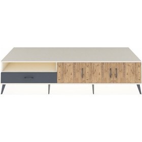 Resim Kronos Tv Ünitesi 3 Raflı Tek Çekmeceli 3 Kapaklı 220x59x51 Aytaşı-çam/antrasit Atlas Çam/antrasıt - Aytası 