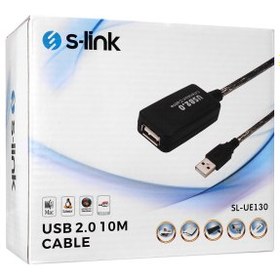 Resim Uzatma-Usb-S-Lınk 10Mt Sl-Ue130 Usb Uzatma Kablo 