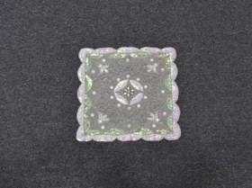 Resim El İşi Otantik Kare İnce Kum Boncuklu Masa Sehpa Fiskos Örtüsü 5975 