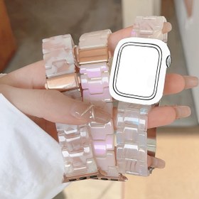 Resim 1 adet Kadın Erkek Moda Reçine Saat Kayışı Ayrılabilir Ayarlanabilir Su Geçirmez Rahat Nefes Alabilen Bileklik, for Apple Watch Band 38/40/41/42/44/45/46/49mm için, for Apple Watch Serisi Ultra/SE/10/9/8/7/6/5/4/3/2/1 için, Akıllı Saat Aksesuarları 