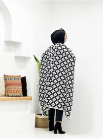 Resim 02Lady Fashion kadın çift taraflı kullanılabilen desenli şal panço 