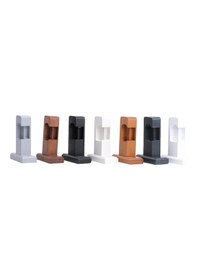 Resim Monaco Ahşap Başlıklı 2 Kanallı Alüminyum Dekoratif Ray Korniş Modern Rustik Ceviz- 125 Cm 