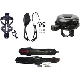 Resim Ümit Bisiklet Seti Ayna Çamurluk Suluk Kafes Set 3'lü Siyah 