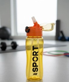 Resim Titiz Rio Matara 750 Ml Kapaklı- Pipetli, Kapak Koruma Kılıflı Su Matarası Turuncu Çok Renkli 