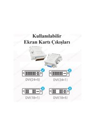 Resim Yüksek Kalite Dvı-I 24+5 Erkek To Vga Dişi Dönüştürücü 