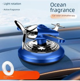 Resim Xuweiwei Blue Kaliteli Uzun Ömürlü Parfüm Araba Aromaterapi Solar Dönen Helikopter Koku Giderici İç Mekan Dekor 