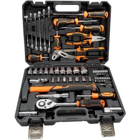 Resim 5591 İçi Dolu Tamir Bakım Alet Takım Çantası 58 Parça 