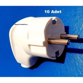 Resim 10 Adet Topraklı Fiş L Tip Far Topraklı Fiş 