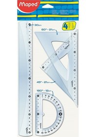 Resim Maped Maxi Flex 4'Lü Cetvel Seti Şeffaf 