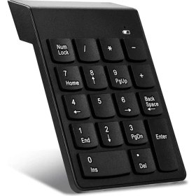 Resim Kablosuz 18 Tuşlu Mini Numerik Klavye - Siyah AL2698 