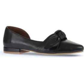 Resim Bueno Shoes Siyah Deri Kadın Babet 01WA0301 
