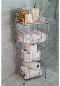 Resim Digithome Ahşap Metal Çok Amaçlı 3 Katlı Banyo Düzenleyici Organizer Gri - Nı22raf002-krm- Hyt Gri 