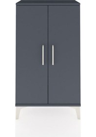 Resim Arges Komodin 2 Kapaklı 60x30x106 Antrasit-antrasit Antrasit 