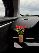 Resim Mi-ÇA HOME Dekoratif Mini Oto Kokusu|el Yapımı Mantar Saksı Çiçek Klima Süsü|difüzör Klipsli 