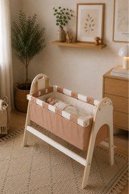 Resim BebeK on For BABYSWING Sallanır Anne Yanı Beşik | 0-1 Yaş | %100 BEYAZ MDF 