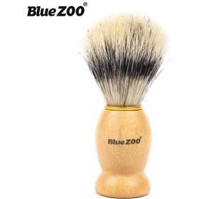 Resim Gajeena "bluezoo Taşınabilir Ahşap Saplı Tıraş Fırçası - Yumuşak Domuz Kılı, Erkek Bakımı İçin" 1 Saat 