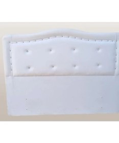 Resim Bengi Ticaret Başlık 90337 DK Çift 150 cm Model Dalga Suni Deri Beyaz Kumaş Kapitne El Yapım 