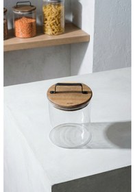 Resim Acar Calix Akasya Kapaklı Kavanoz - 1000 Ml Şeffaf/kahverengi 