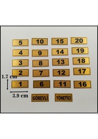 Resim Posta Kutusu Numarası 3,9 Cm X 1,7 Cm 1-20 Adet Yapışkanlı Numara 