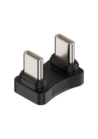 Resim Type-c To Type-c 180 Dirsek Adaptör 65w Hızlı Şarj & 480mbps Veri Aktarımı Erkek - Erkek Uçlu 