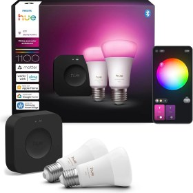 Resim 9W E27 Renkli Akıllı Ampul 2'li Pro Başlangıç Seti (Bridge Pro V3 Dahildir) 