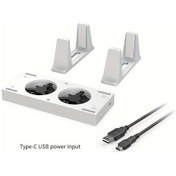 Resim Xuweiwei Xbox Series S Dikey Soğutma Standı Beyaz 4 Seviyeli Fan Hızı Çift Usb Port Led Göstergesi Tip-c Oyun Konsolu Soğutucu 