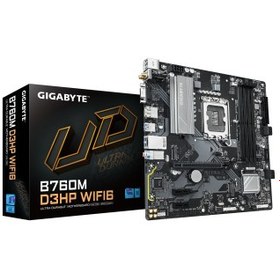 Resim GIGABYTE B760M D3HP WIFI6, 4xDDR5, 2xM.2, DP, HDMI, VGA, Wi-Fi 6E, Bluetooth v5.3, 12-13.14.Nesil, LGA1700 Soket, Anakart 