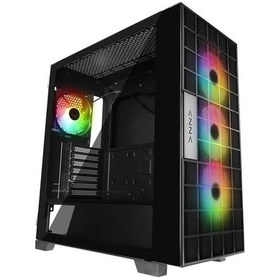 Resim Rampage Azza V2 Temperli Cam Siyah Argb Fan+type-c Atx Mid-t Gamıng Kasa 