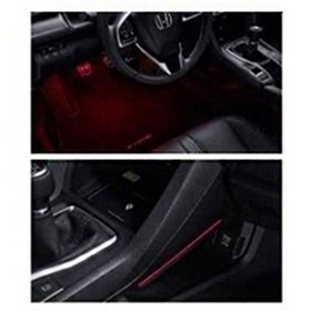 Resim Honda Civic Fc5 ( 2016-2020) Arası Uyumlu Ambiyans Paket ( Ayak - Kolçak - Vites - Konsol ) / Kırmızı 
