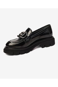 Resim Greyder 72192 Zn Urban Deri Comfort Casual Oxford Kadın Ayakkabı SİYAH-RUGAN 