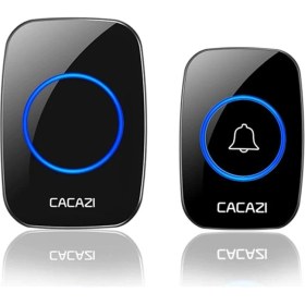 Resim Anunnaki Kablosuz Uzaktan Kumandalı Tekli Buton LED Kapı Zili Melodili 