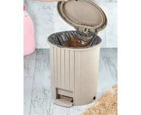Resim 12 Lt Şık Bas Aç Mekanizmalı Banyo ve Mutfak Çöp Kovası Bej 