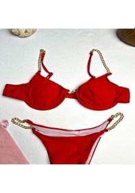 Resim Serafina Kırmızı Bikini Set Çok Renkli 