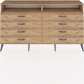 Resim Arges Konsol 2 Raflı 8 Çekmeceli 176x30x99 Çam-çam Çam-çam 