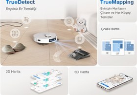Resim Ecovacs Deebot T30 Pro Omni Akıllı Robot Süpürge ve Paspas 11.000PA Emiş Gücü 