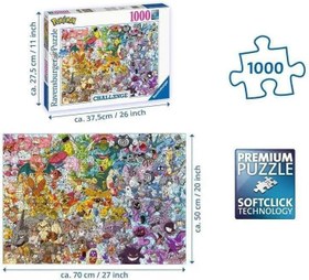 Resim Ravensburger 1000 Parça Puzzle Pokemon 151660 