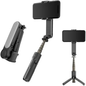 Resim Torima Tripod Profesyonel Gimbal Çok Amaçlı Işıklı Video Çekimi Telefon Sabitleyici L09 Siyah 